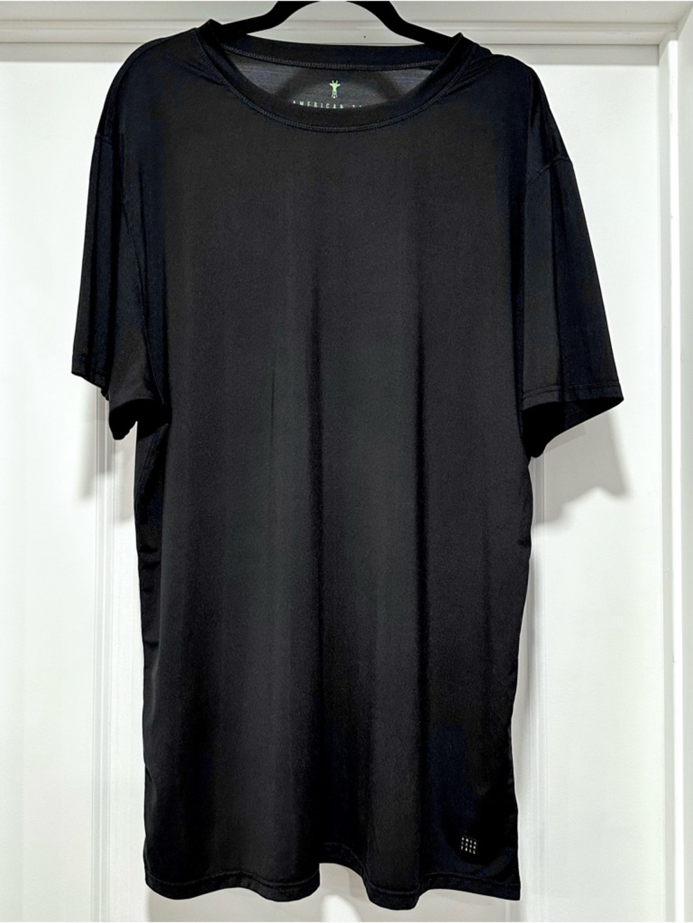 American Tall Men's Black Athletic Performance T‑Shirt Size 2XLT Extra Large